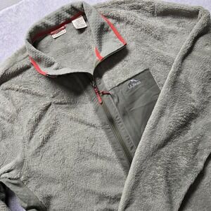 LL Bean Mens Hi-Pile Fleece Full Zip Jacket XXL Tall Sage Green 509076